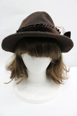 画像2: axes femme / ベロアリボンハット  ブラウン I-26-04-10-114-AX-AC-SA-ZI