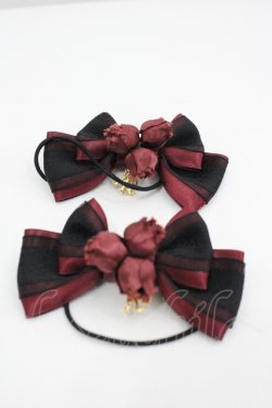 画像1: ALICE and the PIRATES / Memoire de Rose リボンゴム  ワイン I-26-04-10-119-PA-AC-TE-ZI