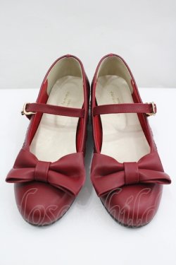 画像1: axes femme kawaii / ローヒールリボンパンプス M 赤 I-26-04-10-120-AX-SH-TE-ZI