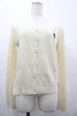 画像1: axes femme / バタフライ刺繍カーディガン  アイボリー I-26-04-10-122-AX-TO-SA-ZI