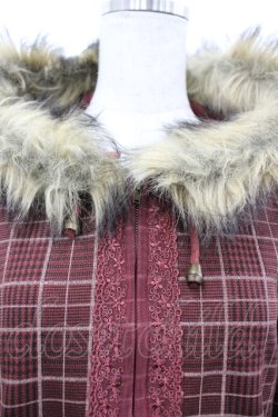 画像3: axes femme / グレンチェックパーカー M アカ I-26-04-10-124-AX-TO-SA-ZI