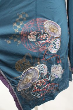 画像2: Ozz oneste / 狐面プリントオフショル着物カットソー  グリーン I-26-04-10-020-OO-TO-TE-ZI