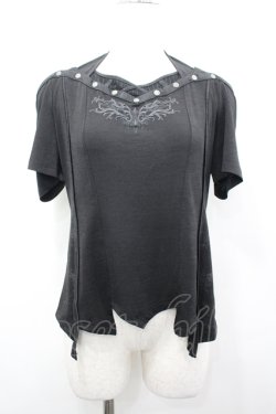 画像1: Ozz Croce / ホルターデザインカットソー  黒 I-26-04-10-021-OO-TO-TE-ZI