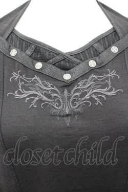 画像2: Ozz Croce / ホルターデザインカットソー  黒 I-26-04-10-021-OO-TO-TE-ZI