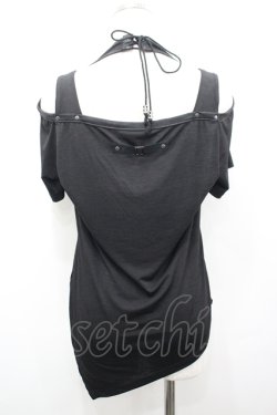 画像3: Ozz Croce / ホルターデザインカットソー  黒 I-26-04-10-021-OO-TO-TE-ZI