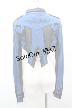 画像3: Ozz Croce / シアー切替スタンドカラーボレロ  ブルー I-26-04-10-024-OO-TO-TE-ZI