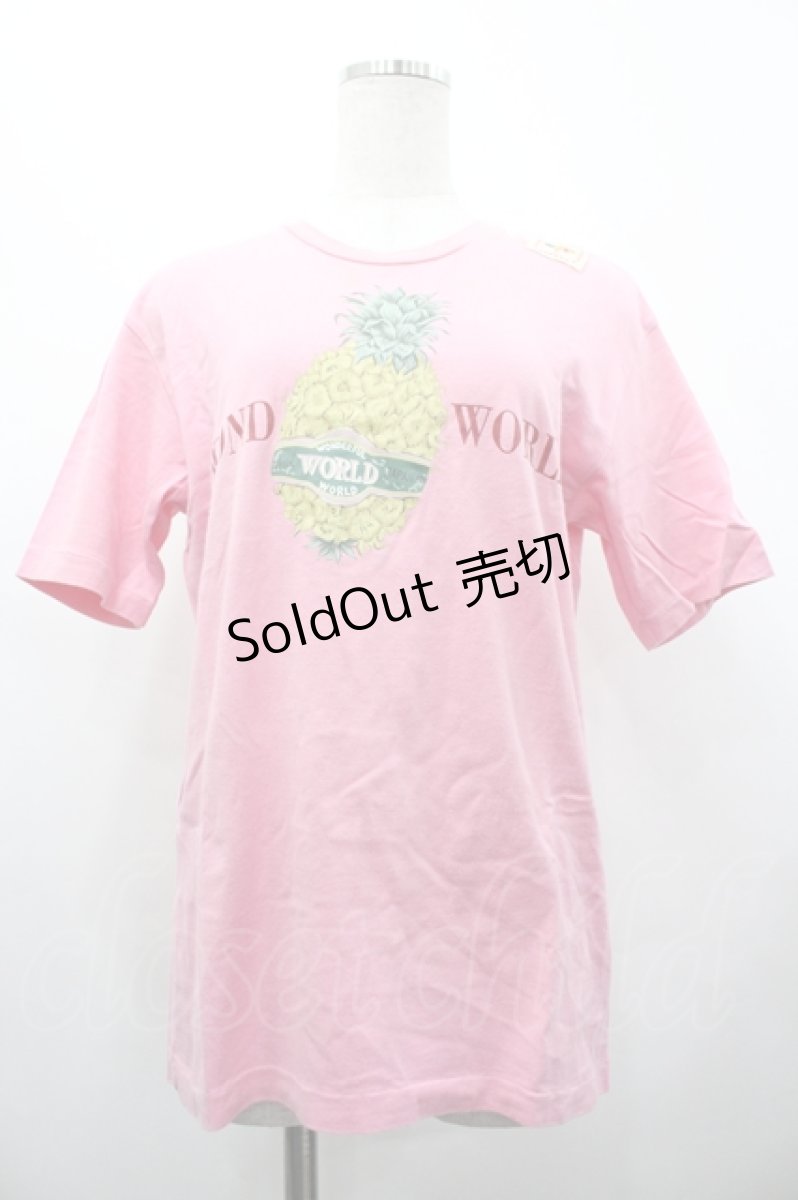 画像1: WONDERFUL WORLD / パイナップルロゴTシャツ  濃ピンク I-26-04-10-029-LO-TO-SA-ZI (1)