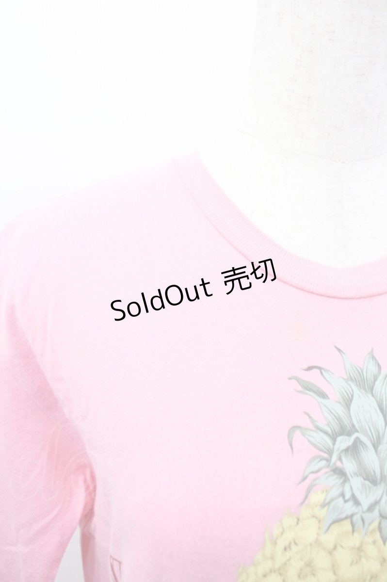 画像3: WONDERFUL WORLD / パイナップルロゴTシャツ  濃ピンク I-26-04-10-029-LO-TO-SA-ZI (3)