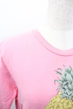 画像3: WONDERFUL WORLD / パイナップルロゴTシャツ  濃ピンク I-26-04-10-029-LO-TO-SA-ZI