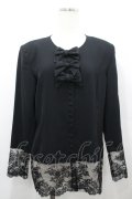 INGEBORG / 3つリボンブラウス  黒 I-26-04-12-004-LO-BL-SA-ZI