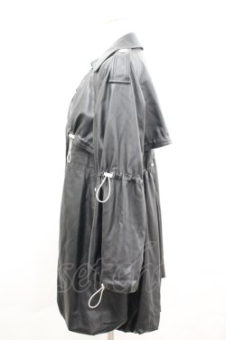 画像2: lilLilly / フェイクレザーフリルコート  黒 I-26-04-12-034-LO-CO-SA-ZI