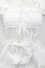 画像3: BABY,THE STARS SHINE BRIGHT / Innocent Ribbon Lace シャーリングジャンパースカート  白 I-26-04-12-037-BA-OP-SA-ZI (3)