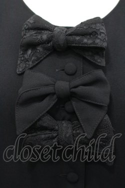 画像3: INGEBORG / 3つリボンブラウス  黒 I-26-04-12-004-LO-BL-SA-ZI