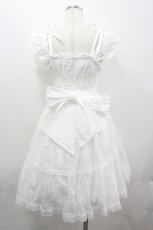 画像5: BABY,THE STARS SHINE BRIGHT / Innocent Ribbon Lace シャーリングジャンパースカート  白 I-26-04-12-037-BA-OP-SA-ZI (5)