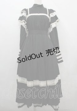 画像1: Hoshibako Works / リリアンヌ姉妹ワンピース(ロング丈)  黒Ｘ白 I-26-04-12-039-LO-OP-SA-ZI