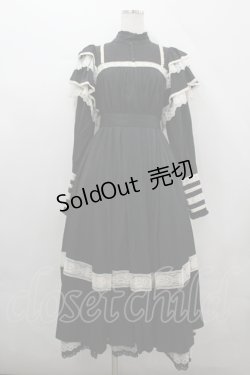 画像2: Hoshibako Works / リリアンヌ姉妹ワンピース(ロング丈)  黒Ｘ白 I-26-04-12-039-LO-OP-SA-ZI