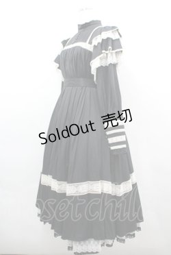 画像4: Hoshibako Works / リリアンヌ姉妹ワンピース(ロング丈)  黒Ｘ白 I-26-04-12-039-LO-OP-SA-ZI
