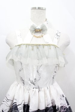 画像4: Precious Clover（海外ロリータブランド） / 龍プリント水墨画ジャガードジャンパースカート＆ケープ セット L 白×グリーン I-26-04-12-041-LO-OP-TE-ZI