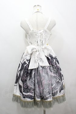 画像5: Precious Clover（海外ロリータブランド） / 龍プリント水墨画ジャガードジャンパースカート＆ケープ セット L 白×グリーン I-26-04-12-041-LO-OP-TE-ZI