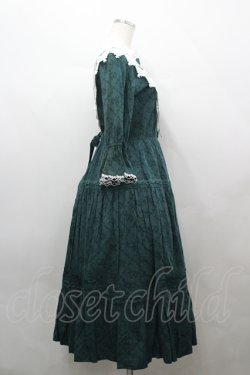 画像4: Avenue Denfer / クラシカル コットンジャガード レーススタンドカラードレス M グリーン I-26-04-12-042-LO-OP-TE-ZI