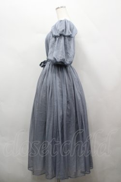 画像2: LA LAERS（海外ロリータブランド） / シアーギャザーワンピース M ブルーグレー I-26-04-12-044-LO-OP-TE-ZI