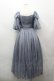 画像3: LA LAERS（海外ロリータブランド） / シアーギャザーワンピース M ブルーグレー I-26-04-12-044-LO-OP-TE-ZI (3)