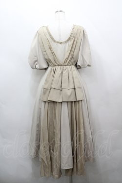 画像3: 中国ロリータ / リボンデザインAラインワンピース M ベージュ I-26-04-12-045-LO-OP-TE-ZI