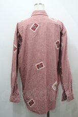 画像2: Karl Helmut / くまさんワッペン&ギンガムチェック厚手シャツ M 赤Ｘ白チェック I-26-04-12-006-EL-BL-SA-ZI (2)