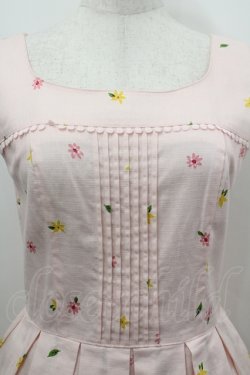 画像5: Emily Temple cute / お花畑プリントリボンベルト付ノースリーブワンピース  ピンク I-26-04-12-049-ET-OP-TE-ZI