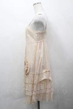 画像2: Emily Temple cute / フラワーモチーフコットンキャミワンピース  ピンクベージュ I-26-04-12-050-ET-OP-TE-ZI