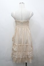 画像3: Emily Temple cute / フラワーモチーフコットンキャミワンピース  ピンクベージュ I-26-04-12-050-ET-OP-TE-ZI (3)