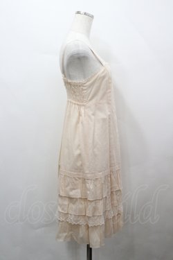 画像4: Emily Temple cute / フラワーモチーフコットンキャミワンピース  ピンクベージュ I-26-04-12-050-ET-OP-TE-ZI