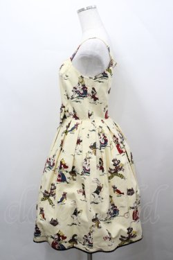 画像2: Emily Temple cute / ワンダーランドウエストリボンノースリーブワンピース  オフシロ I-26-04-12-052-ET-OP-TE-ZI