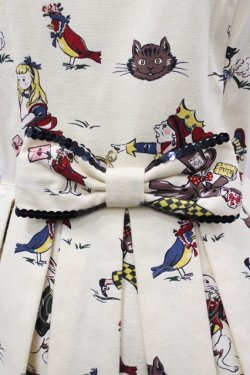 画像5: Emily Temple cute / ワンダーランドウエストリボンノースリーブワンピース  オフシロ I-26-04-12-052-ET-OP-TE-ZI