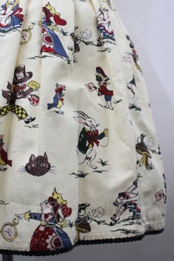 画像6: Emily Temple cute / ワンダーランドウエストリボンノースリーブワンピース  オフシロ I-26-04-12-052-ET-OP-TE-ZI