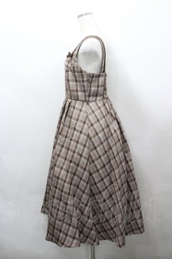 画像2: m petit by misako / スクエアネックジャンパースカート M ブラウン I-26-04-12-055-LO-OP-SA-ZI