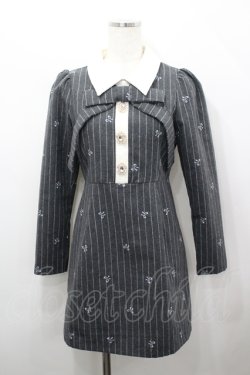 画像1: An MILLE / リボンタイワンピース S グレー I-26-04-12-056-EL-SK-TE-ZI