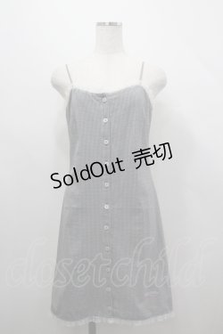 画像1: Katie / YOUNG LOLITAキャミワンピース  黒Ｘ白チェック I-26-04-12-060-LO-OP-SA-ZI