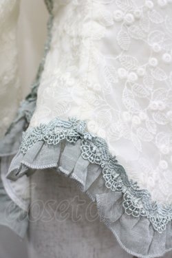 画像3: Hinana Queena（海外ロリータブランド） / 菫の秘め事 チャイナ風ブラウス M 生成り×グリーン I-26-04-12-001-LO-BL-TE-ZI