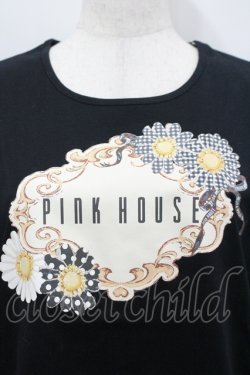 画像3: PINK HOUSE / ひな菊コサージュプリントカットソー M 黒 I-26-04-12-009-LO-TO-TE-ZI