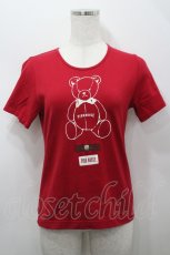 画像1: PINK HOUSE / テディベアプリントカットソー M 赤 I-26-04-12-011-LO-TO-TE-ZI (1)