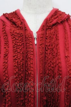 画像3: PINK HOUSE / フード付きピコフリルパーカー M 赤 I-26-04-12-012-LO-TO-TE-ZI