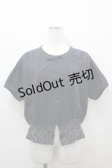 PINK HOUSE / フロントピンタック半袖ブラウス  ネイビー I-26-04-12-002-LO-BL-SA-ZI