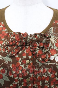 画像3: PINK HOUSE / いちごワッペンスナップボタンカーディガン  ブラウン I-26-04-12-013-LO-TO-SA-ZI