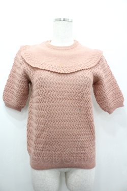 画像1: PINK HOUSE / ケープ風デザインニットトップス  ピンク I-26-04-12-015-LO-TO-SA-ZI