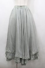 画像1: Hinana Queena（海外ロリータブランド） / 菫の秘め事 ロングスカート L グリーン I-26-04-12-094-LO-SK-TE-ZI (1)
