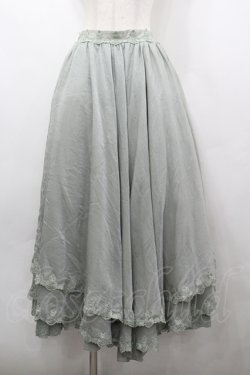 画像1: Hinana Queena（海外ロリータブランド） / 菫の秘め事 ロングスカート L グリーン I-26-04-12-094-LO-SK-TE-ZI