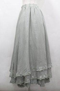 画像2: Hinana Queena（海外ロリータブランド） / 菫の秘め事 ロングスカート L グリーン I-26-04-12-094-LO-SK-TE-ZI