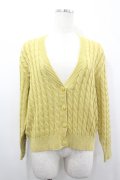 INGEBORG / 縦ニット編みカーディガン  イエロー I-26-04-12-016-LO-TO-SA-ZI
