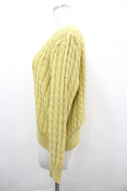 画像2: INGEBORG / 縦ニット編みカーディガン  イエロー I-26-04-12-016-LO-TO-SA-ZI